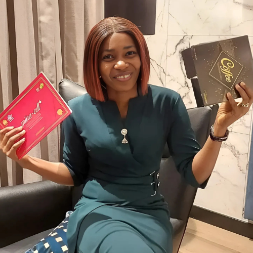 Ufuoma holding Revoobit Stem Cell Supplements